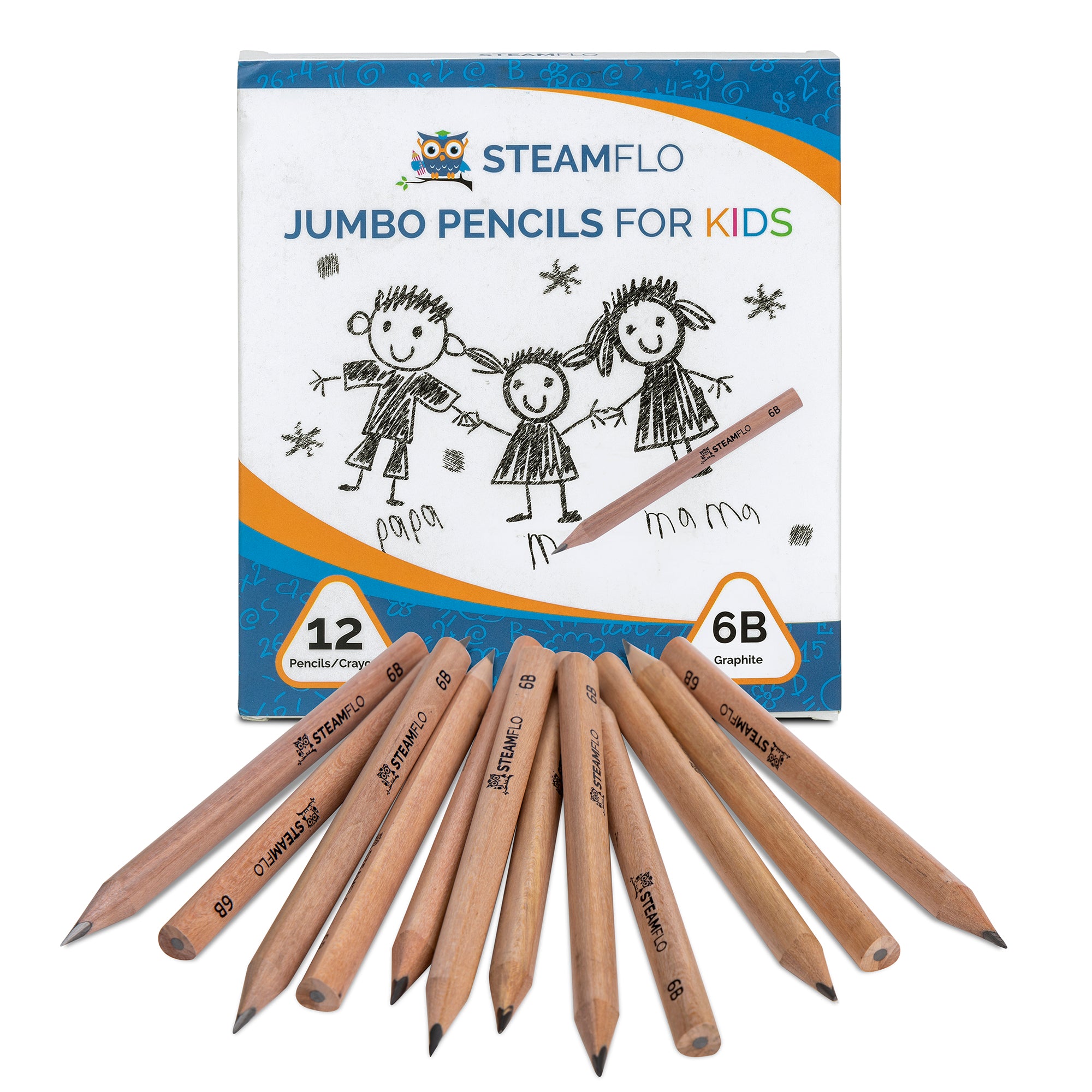 steamflo PNCL24 STEAMFLO Learning Pencils for Toddlers 2-4 Years